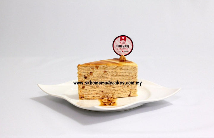 Sea Salt Caramel Hazelnut Mille Crepes - 15cm Whole Cake (Available Daily) - SK Homemade Cakes-Small 15cm--
