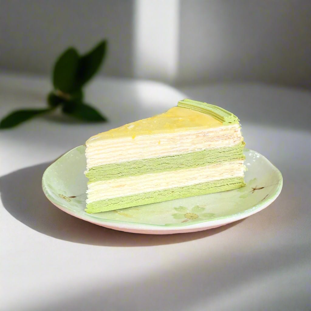Shiru Matcha Yuzu Mille Crepe - 1 pc SLICE CAKE (Available Daily) - SK Homemade Cakes