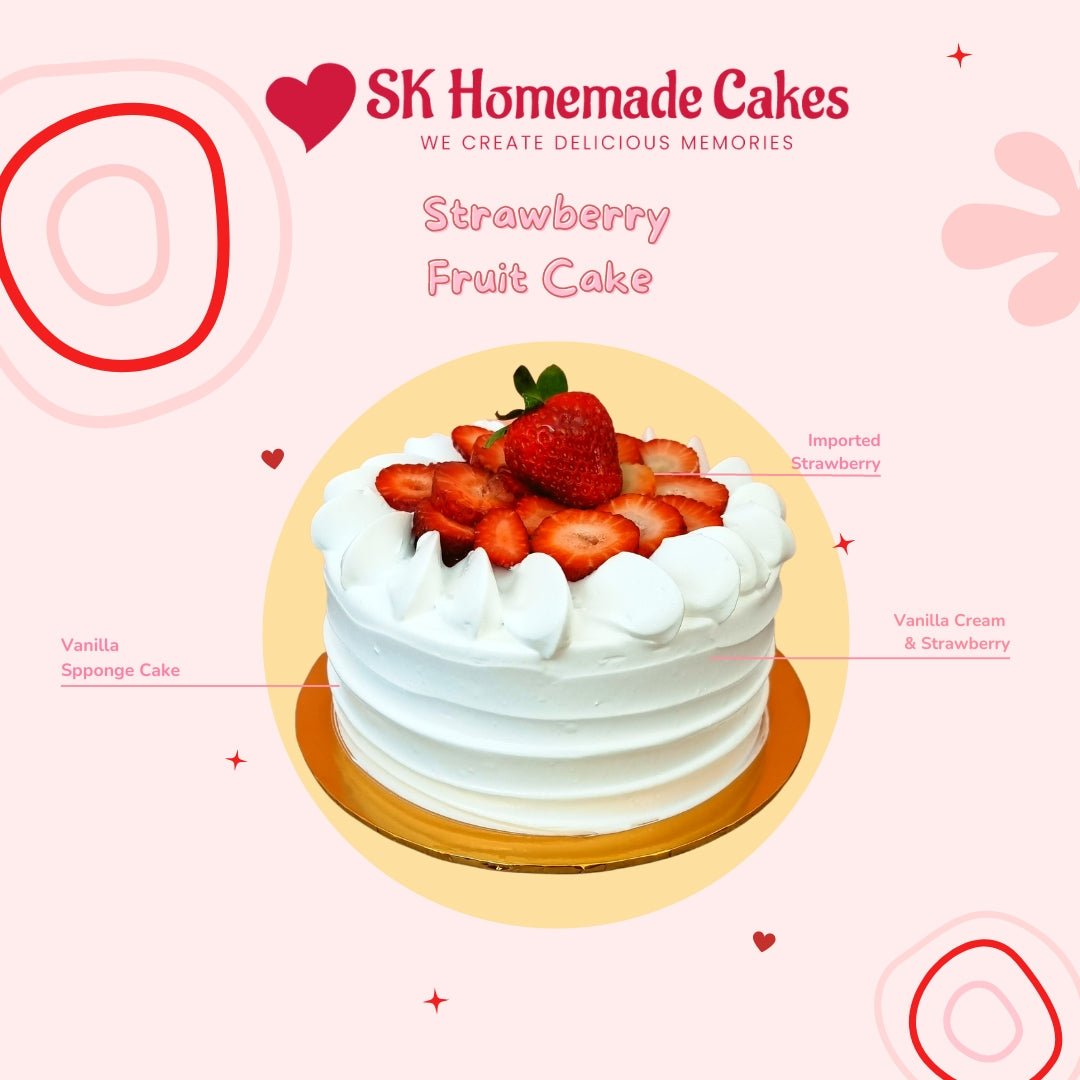 Gluten-free strawberry cake with house-cooked strawberry compote and smooth cream.
