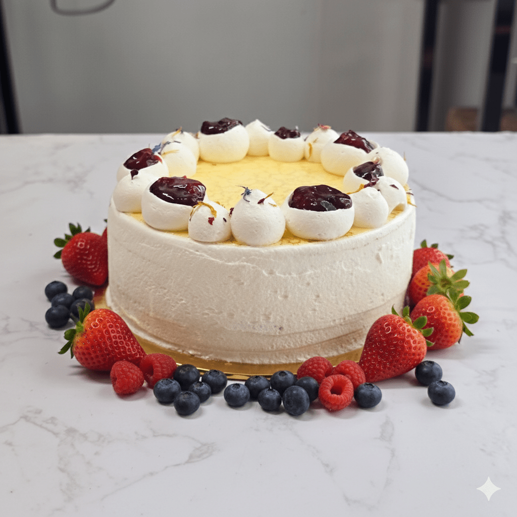 Summer Berries Mille Crepe - 15cm Whole Cake (Available Daily) - SK Homemade Cakes