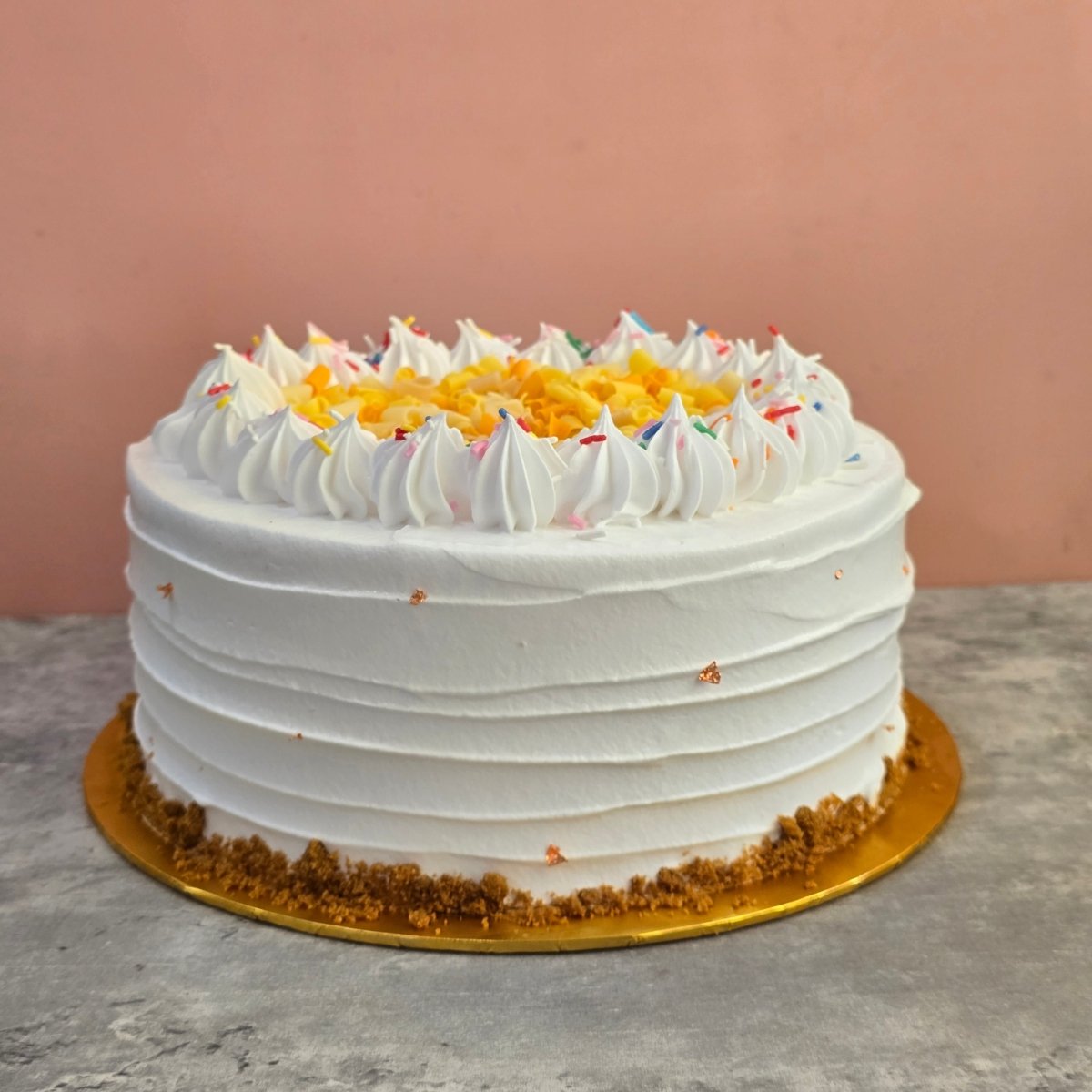 Vanilla Bean Ice Cream Cake (Eggless) - Whole Cake (7days Pre - order) - SK Homemade Cakes