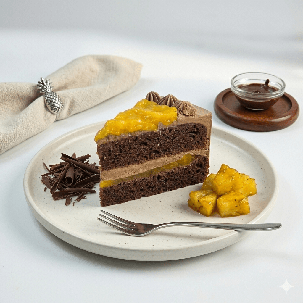 Vegan Chocolate Pineapple Cake - 15cm Whole Cake (Available Daily) - SK Homemade Cakes