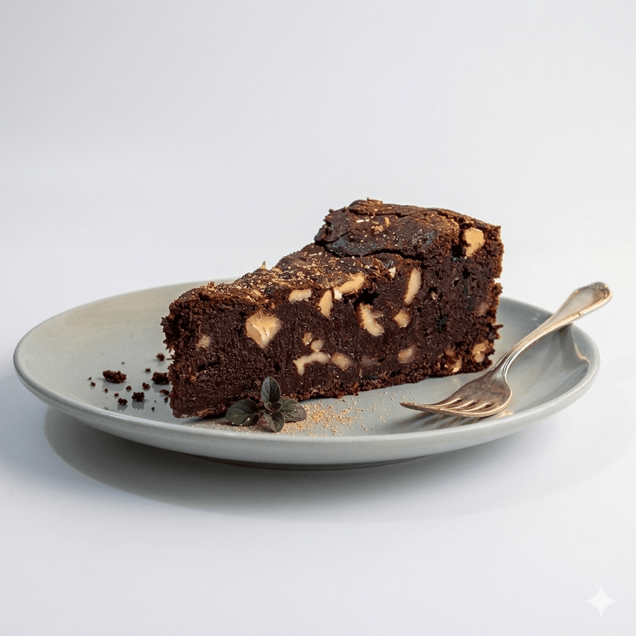Vegan Gluten - Free Walnut Brownie - 1pc Slice Cake (Available Daily) - SK Homemade Cakes