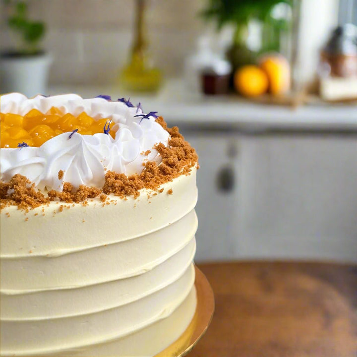 Vegan Mango Cake - 15cm Whole Cake (Available Daily) - SK Homemade Cakes