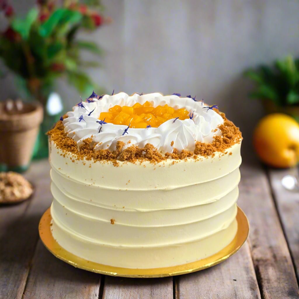 Vegan Mango Cake - 15cm Whole Cake (Available Daily) - SK Homemade Cakes