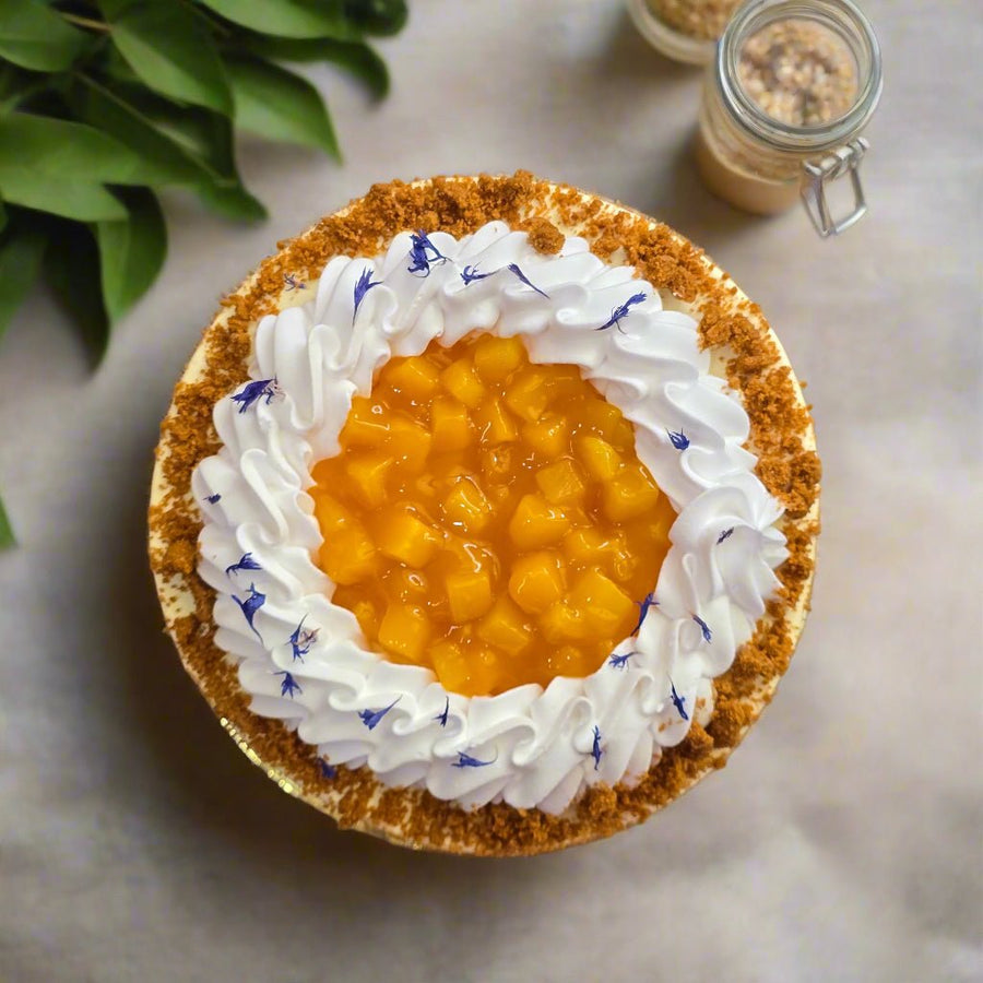 Vegan Mango Cake - 15cm Whole Cake (Available Daily) - SK Homemade Cakes