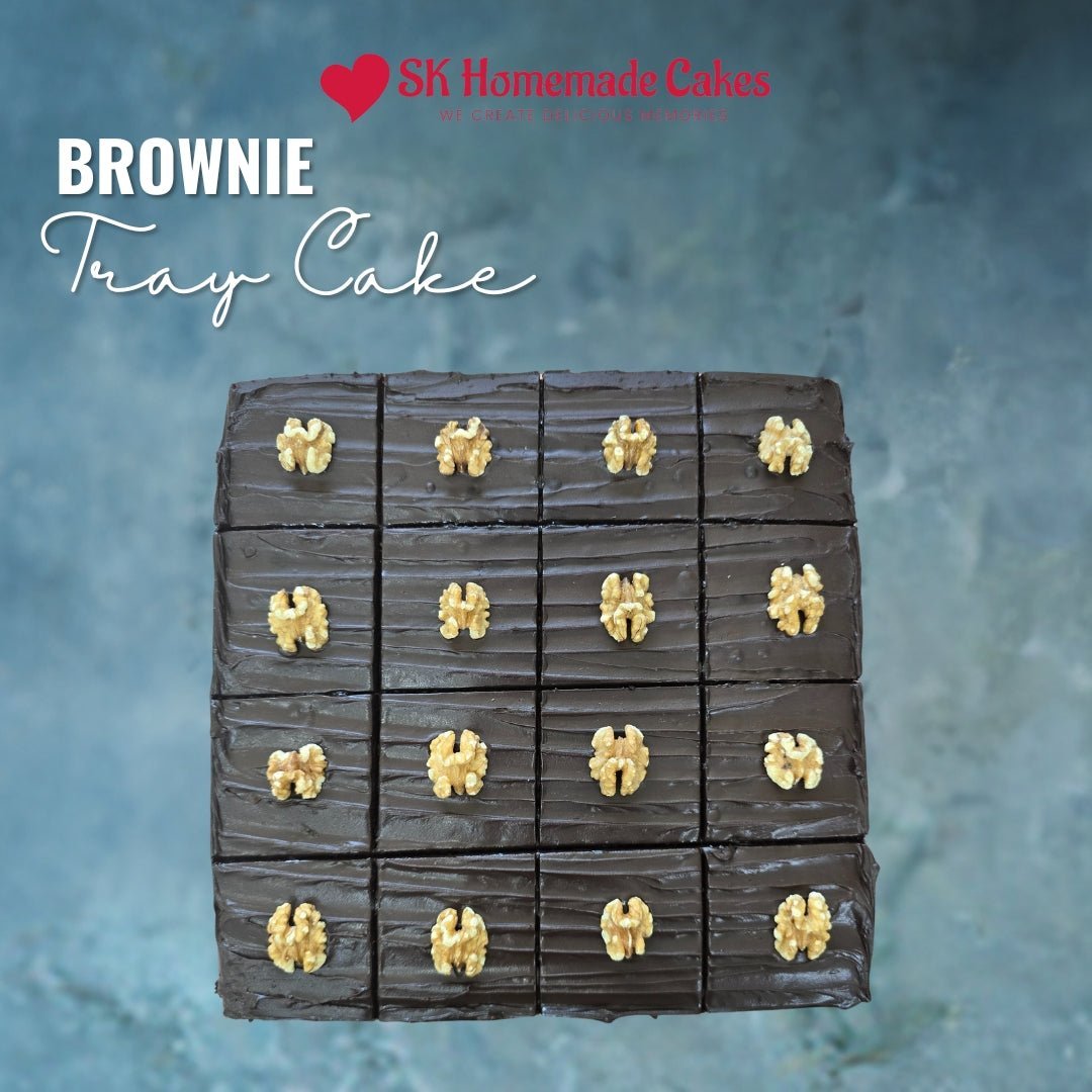 Walnut Brownie Tray Cake - 12" Tray (Available Daily) - SK Homemade Cakes