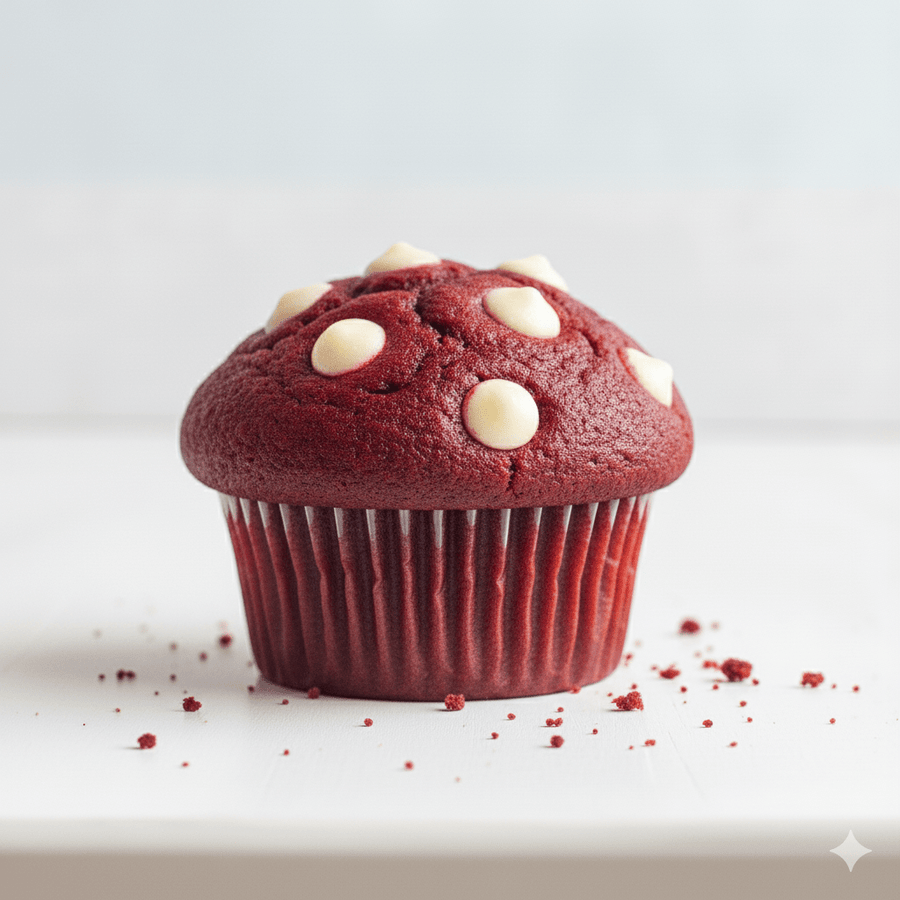 White Choc Red Velvet Muffin - (Available Daily) - SK Homemade Cakes