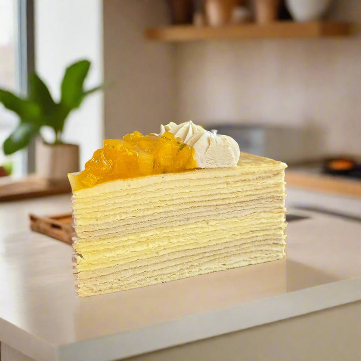 Wuyi Mango Lime Mille Crepes - 24cm Whole Cake (Available Daily) - SK Homemade Cakes