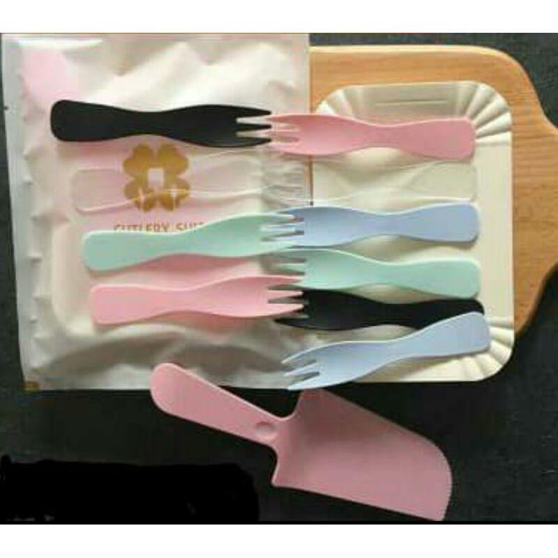 1 set 10pc of Plate & Fork - SK Homemade Cakes-1 Set--