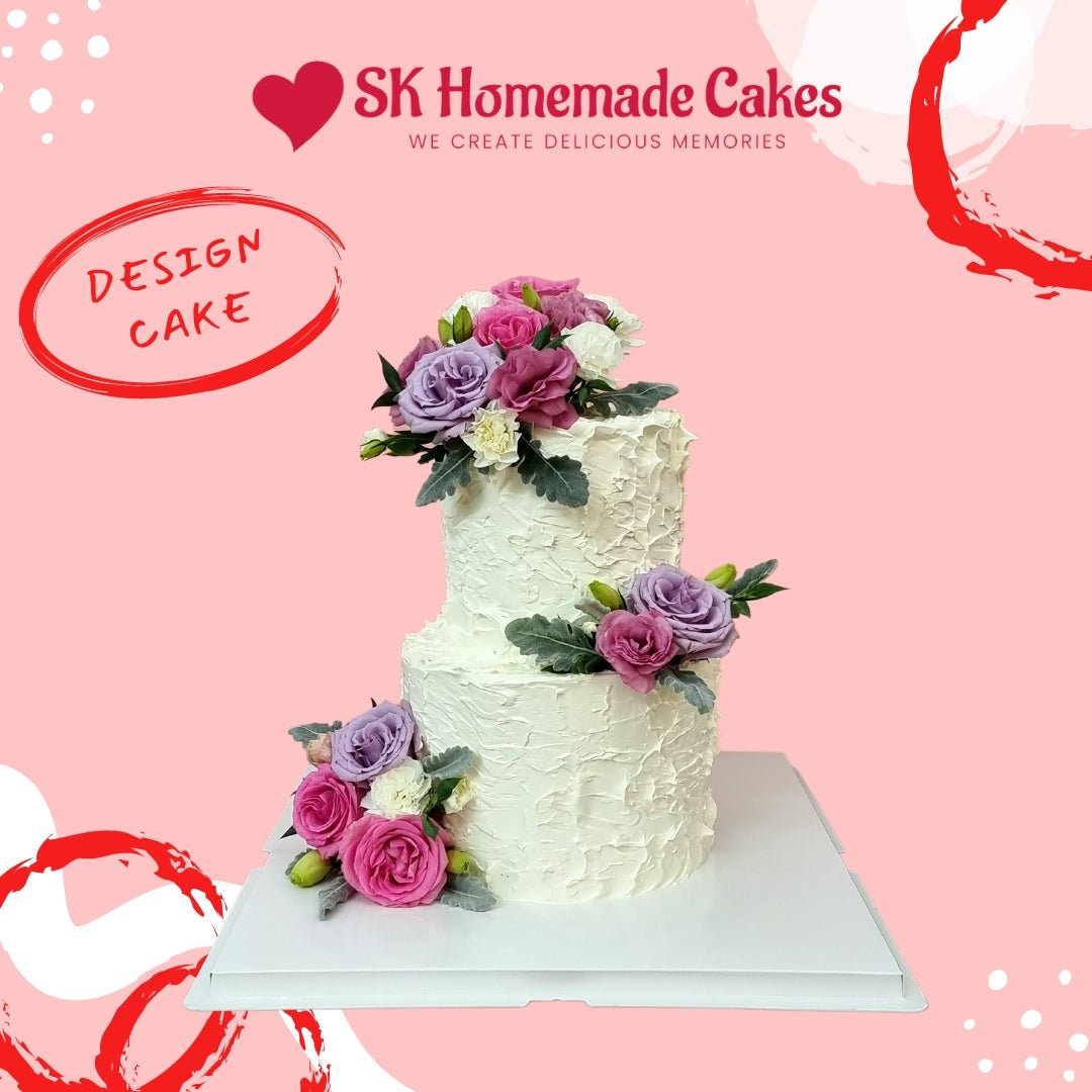2 Tier My Love Design Cake - Design Cake (7 days pre-order) - SK Homemade Cakes-Chocolate Cake--