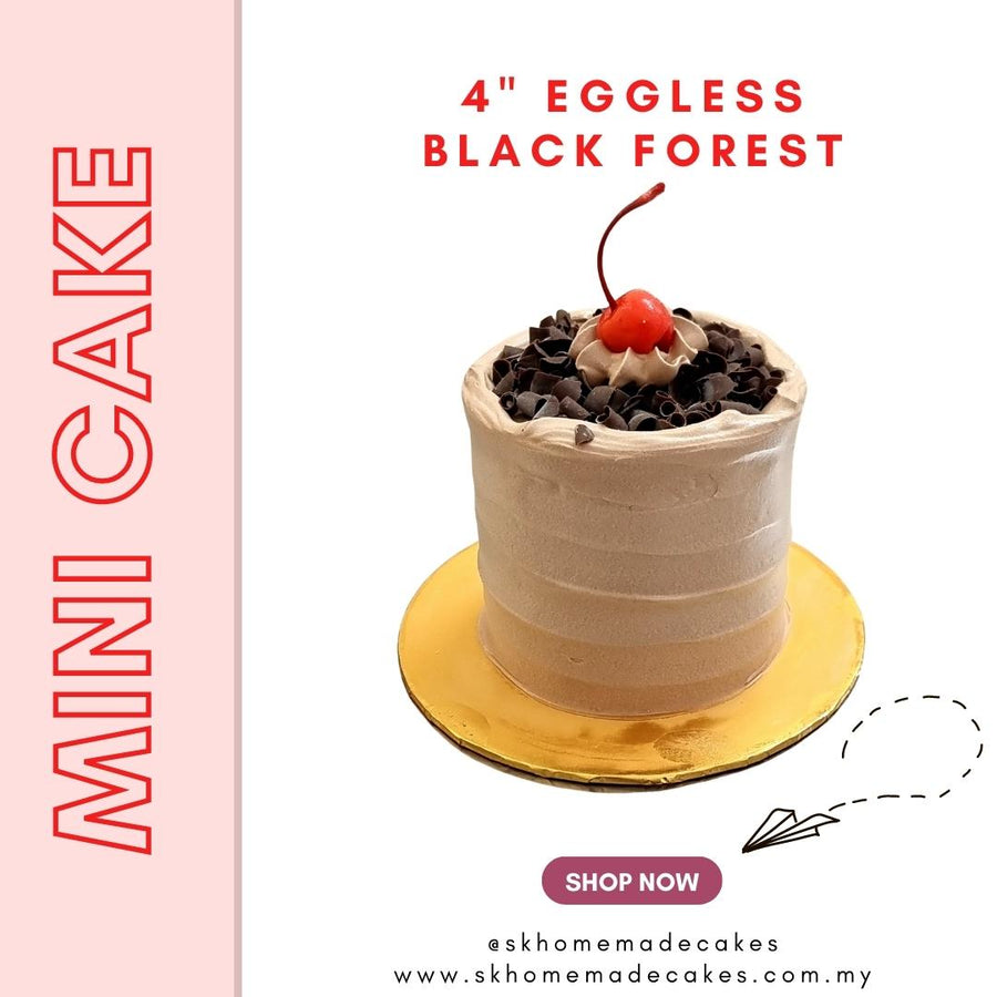 4" Mini Eggless Black Forest Cake - Whole Cake (Available Daily) - SK Homemade Cakes---