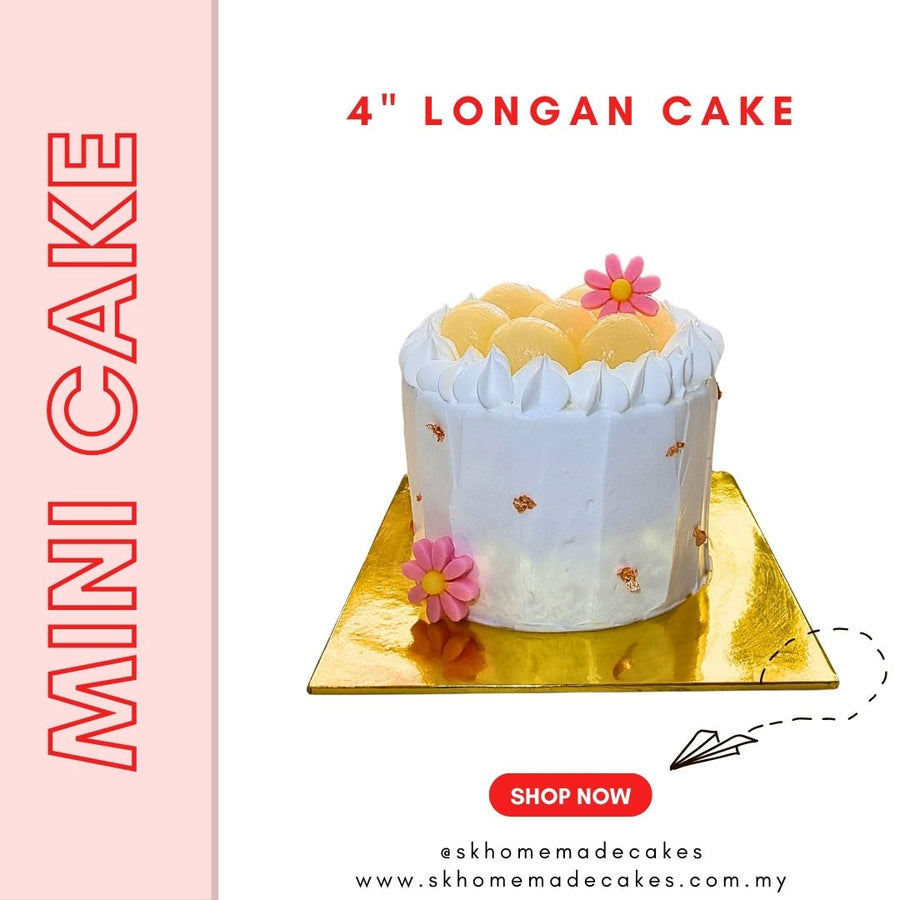 4" Mini Longan Cake - Whole Cake (Available Daily) - SK Homemade Cakes---