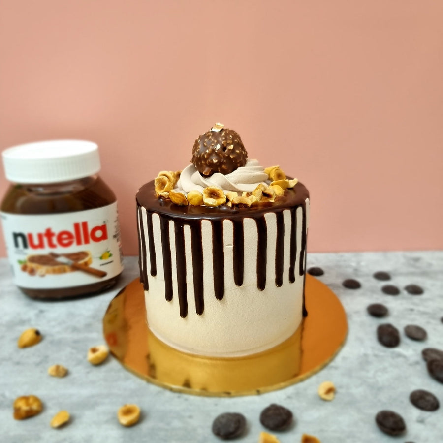 4" Mini Nutella Ferrero Rocher Cake - Whole Cake (Available Daily) - SK Homemade Cakes---