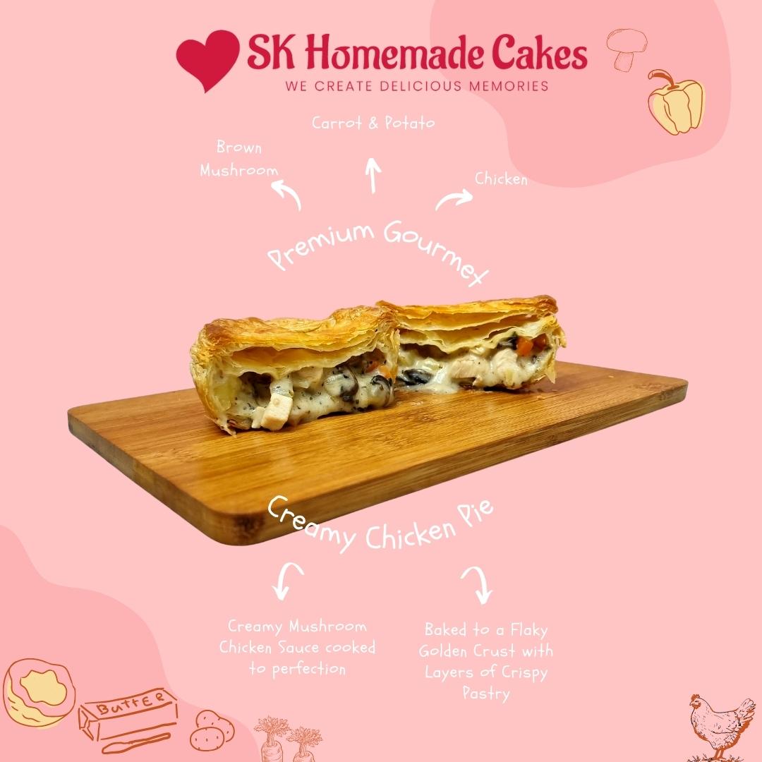 4pc Gourmet Pie Combo Gift Box (Available Daily) - SK Homemade Cakes-4pc Chicken Mushroom--