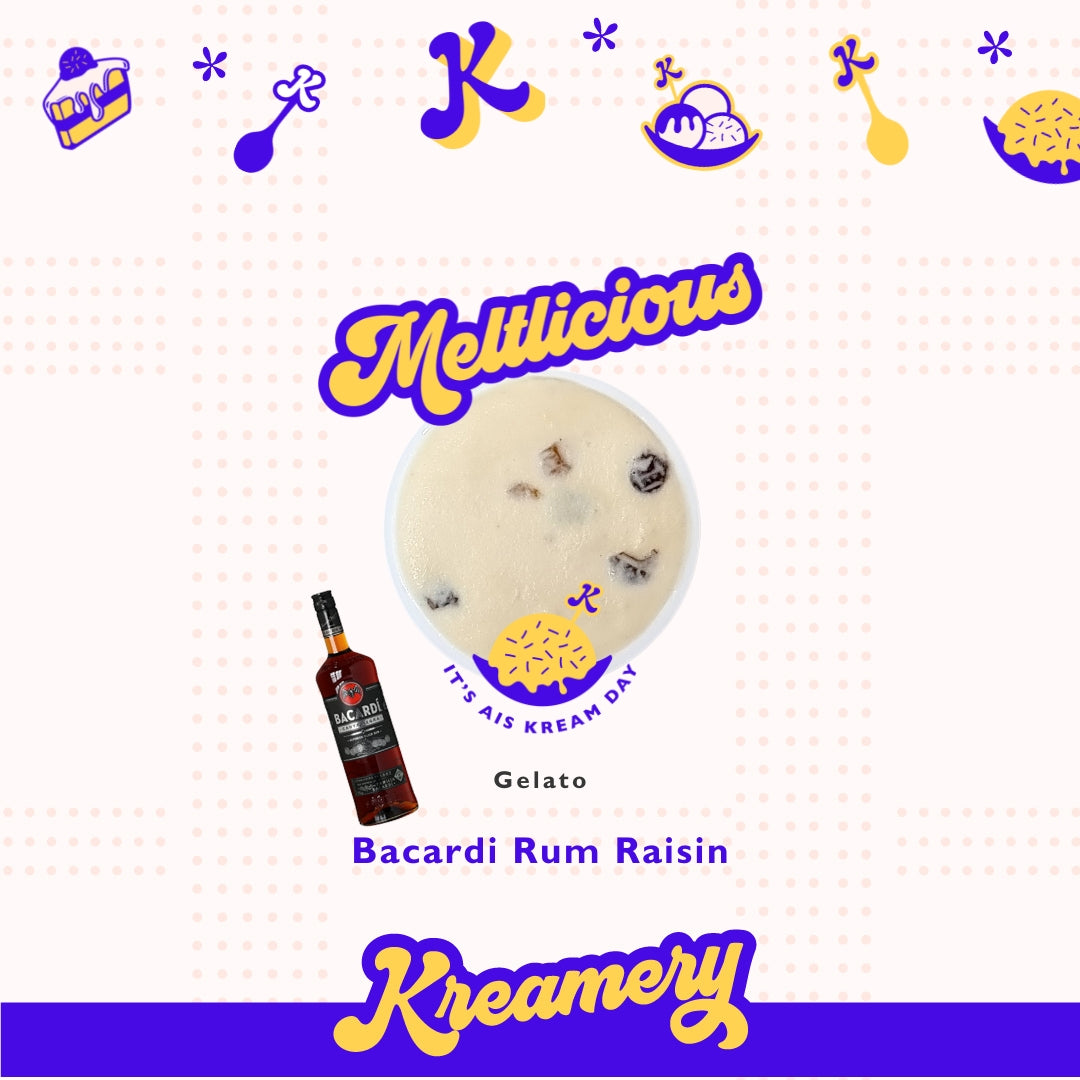Bacardi Rum Raisin Gelato - Available Daily * Alcohol