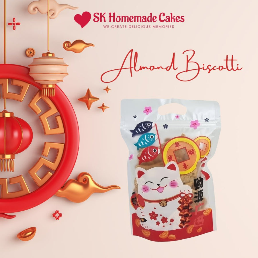 Almond Biscotti (Available Daily) - SK Homemade Cakes-1 packet 100gm +/---