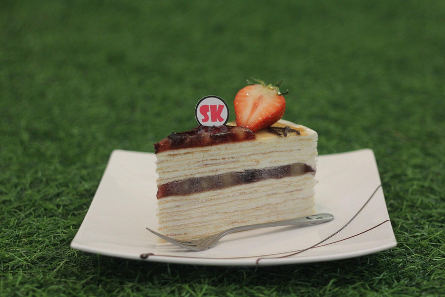 Apple Blueberry Mille Crepe - Whole Cake (5-days Pre-order) - SK Homemade Cakes-Small 15cm--