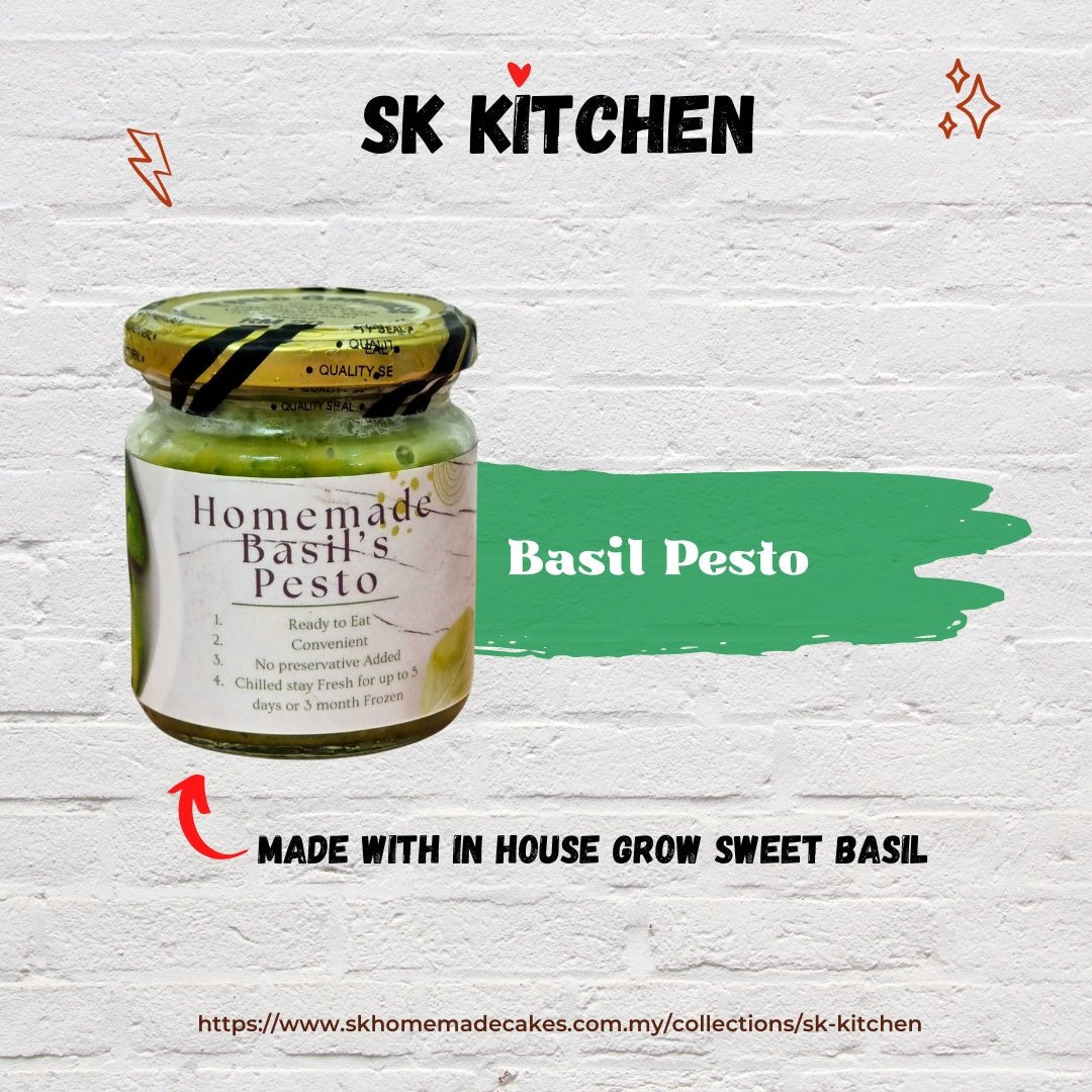 Basil Pesto Genovese 190g - Available Daily - SK Homemade Cakes---