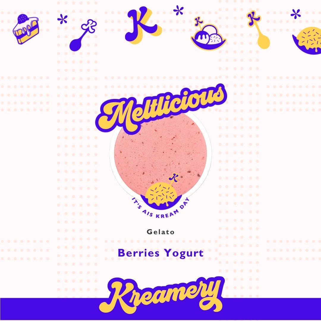 Berries Yogurt Gelato - Available Daily - SK Homemade Cakes-130ml--
