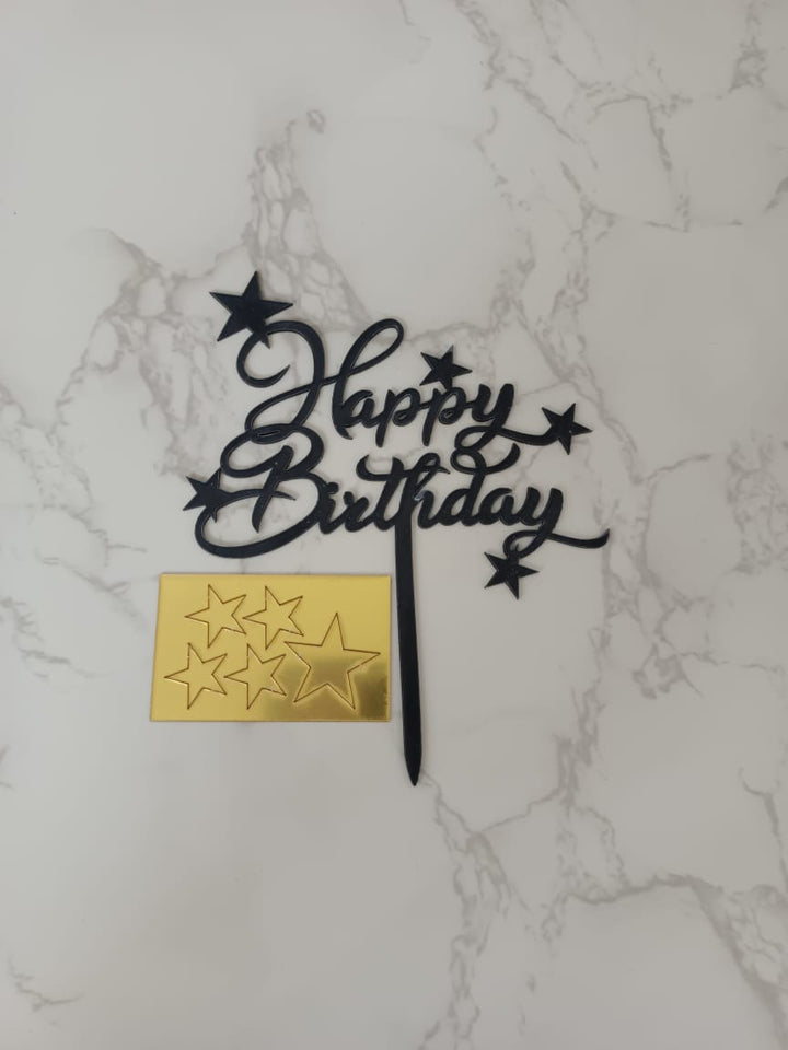 Cake Topper - Arcylic Happy Birthday - SK Homemade Cakes-Happy Birthday 13--
