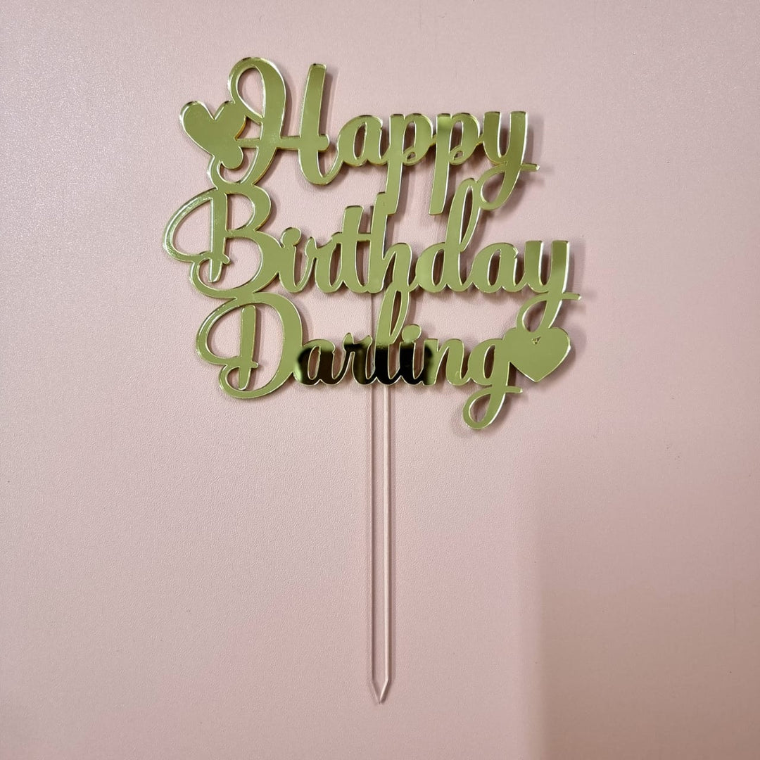 Cake Topper - Arcylic Happy Birthday - SK Homemade Cakes-Happy Birthday Darling--