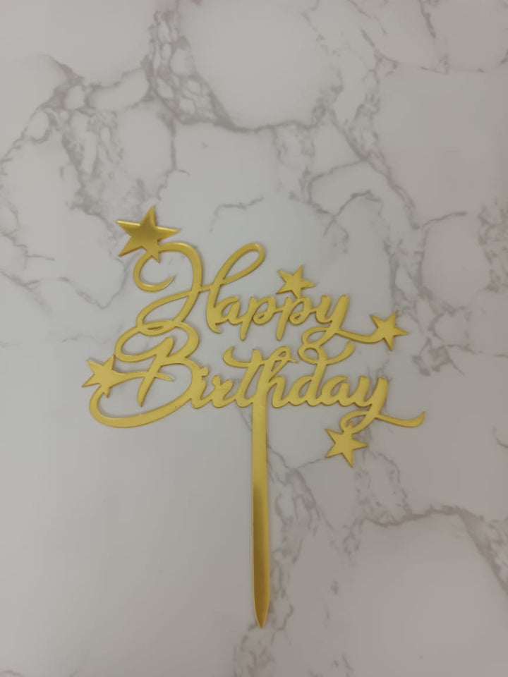 Cake Topper - Arcylic Happy Birthday - SK Homemade Cakes-Happy Birthday 18--