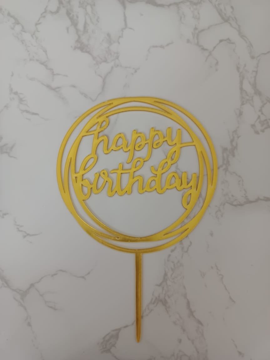 Cake Topper - Arcylic Happy Birthday - SK Homemade Cakes-Happy Birthday 16--