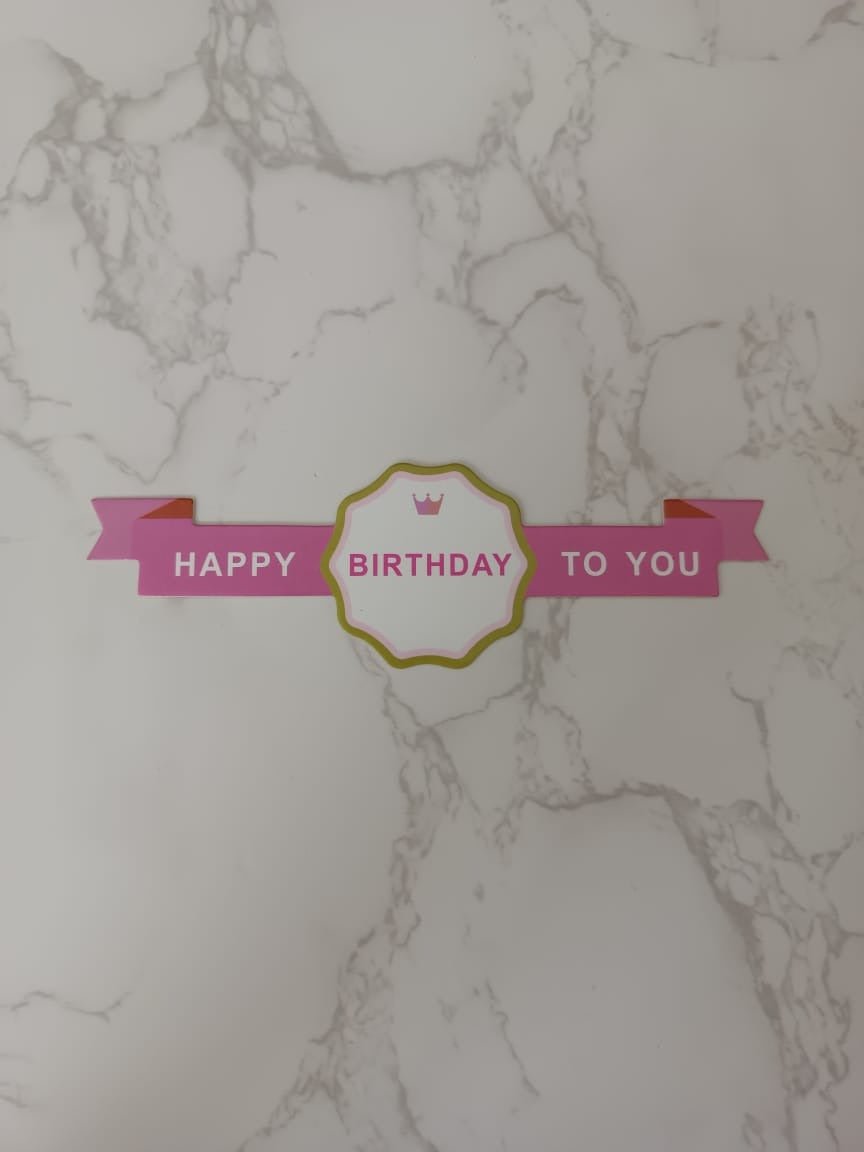Cake Topper - Paper - SK Homemade Cakes-Happy Birthday 3--