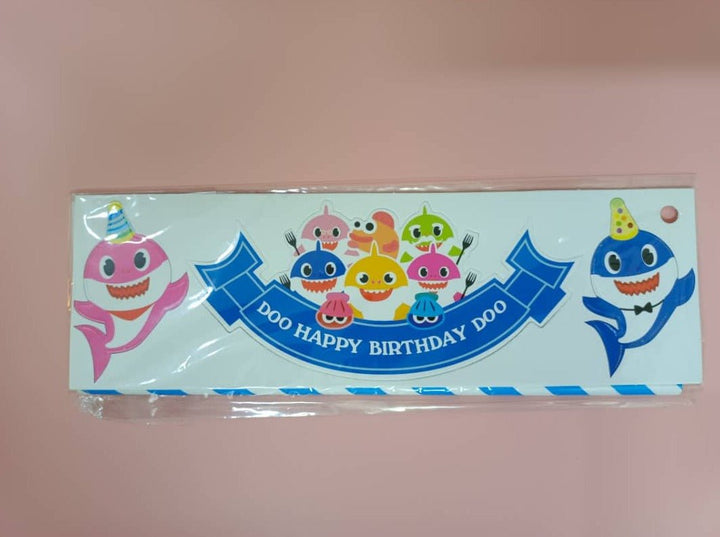 Cake Topper - Paper - SK Homemade Cakes-Happy Birthday - Baby Shark--
