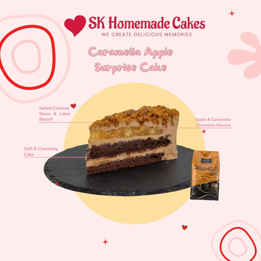 Caramelia Apple Surprise - Whole Cake (5days Pre-order) - SK Homemade Cakes-Medium 7"--