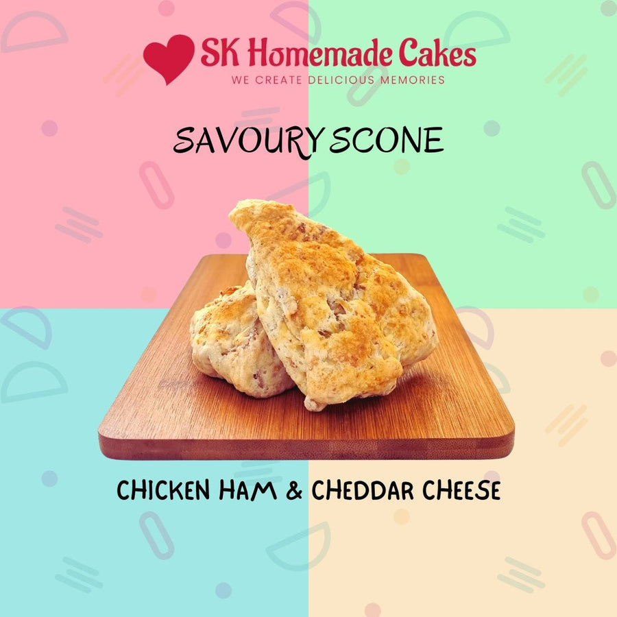 Chicken Ham & Cheese Scone 2pc - SK Homemade Cakes-Frozen--