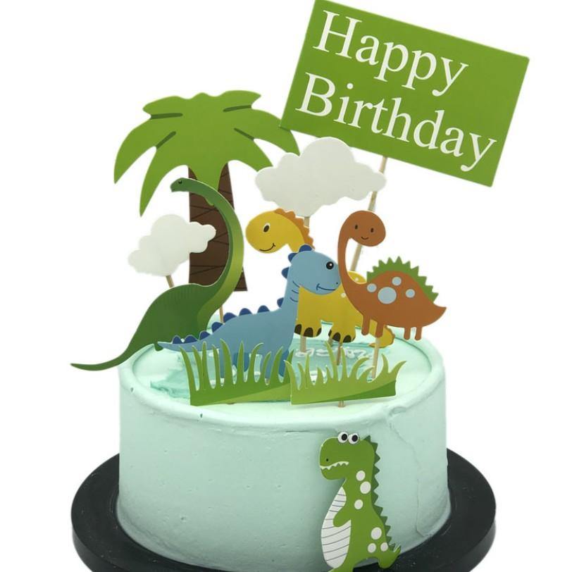 Dinosaur and Friends Topper for 15cm Cake - SK Homemade Cakes---