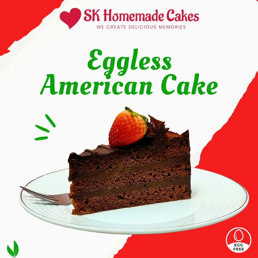 Eggless American Chocolate Cake - 20cm Whole Cake (Available Daily) - SK Homemade Cakes-Medium 20cm--