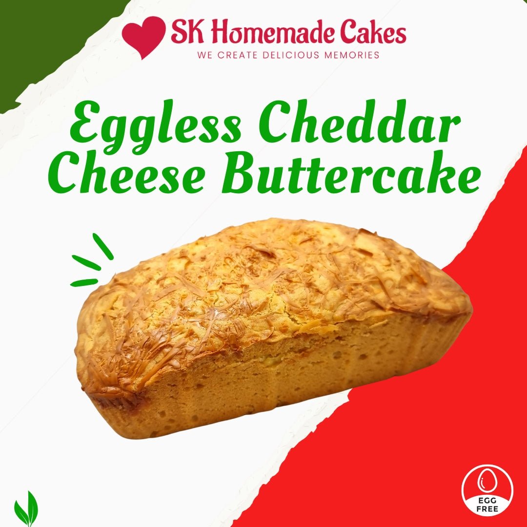 Eggless Cheesy Cheddar Butter Cake - SK Homemade Cakes---