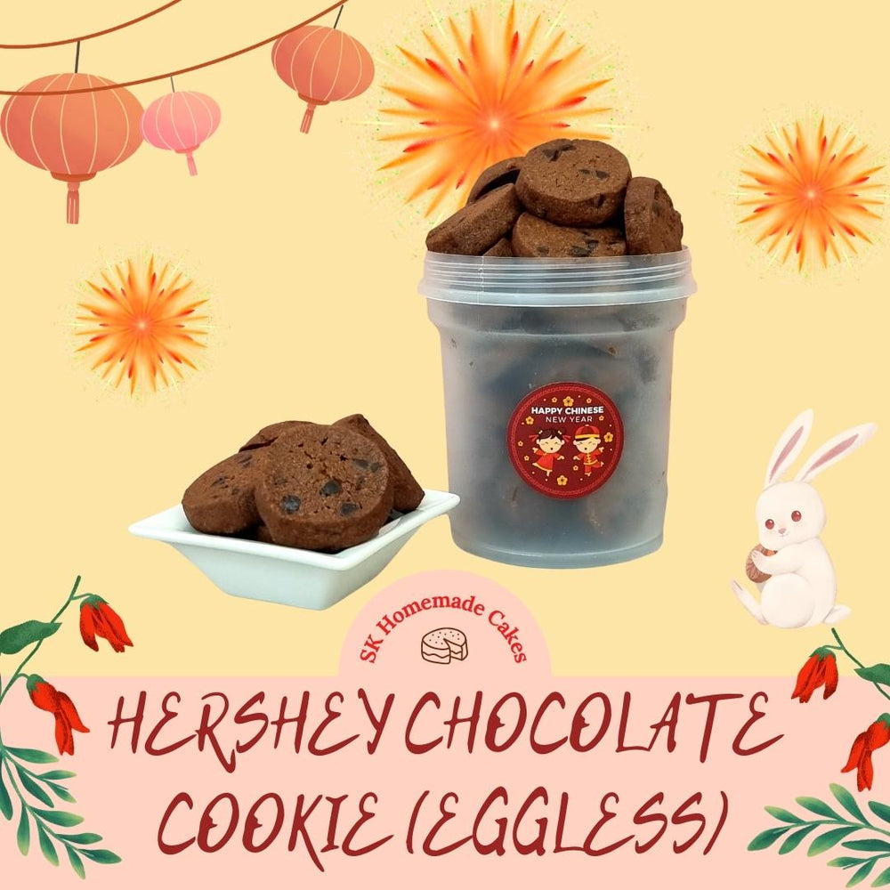 Eggless Hershey's Double Chocolate Chip Cookies (Available Daily) - SK Homemade Cakes-1 Bottle 170g +/---