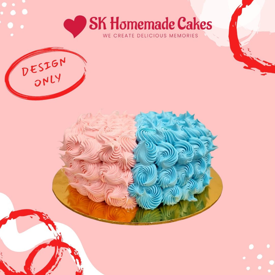 Gender Reveal Design Cake - Design only (2 days pre-order) - SK Homemade Cakes---