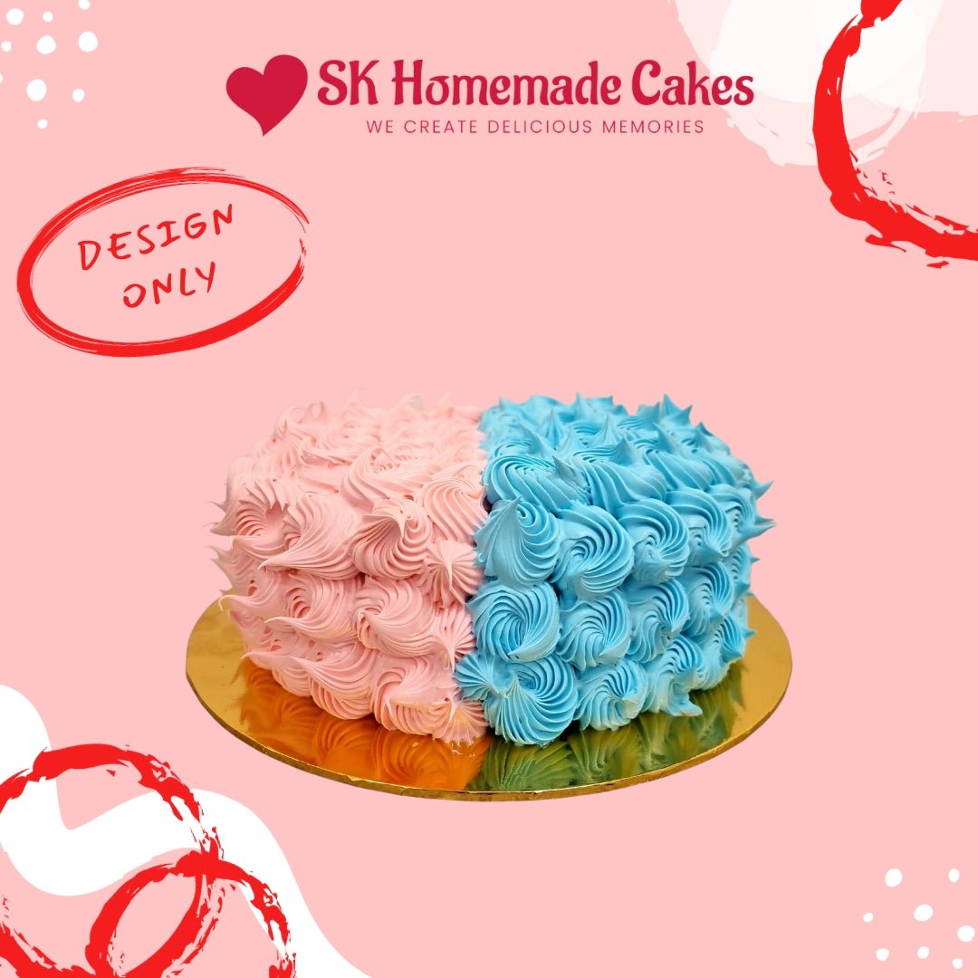 Gender Reveal Design Cake - Design only (2 days pre-order) - SK Homemade Cakes---