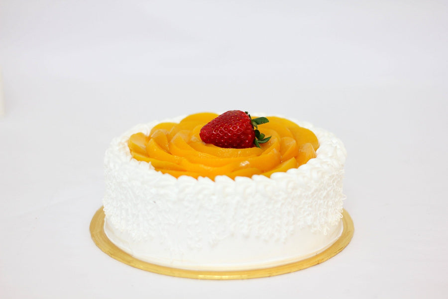 Golden Peach Cake - Whole Cake (5-days Pre-order) - SK Homemade Cakes-Small 15cm--