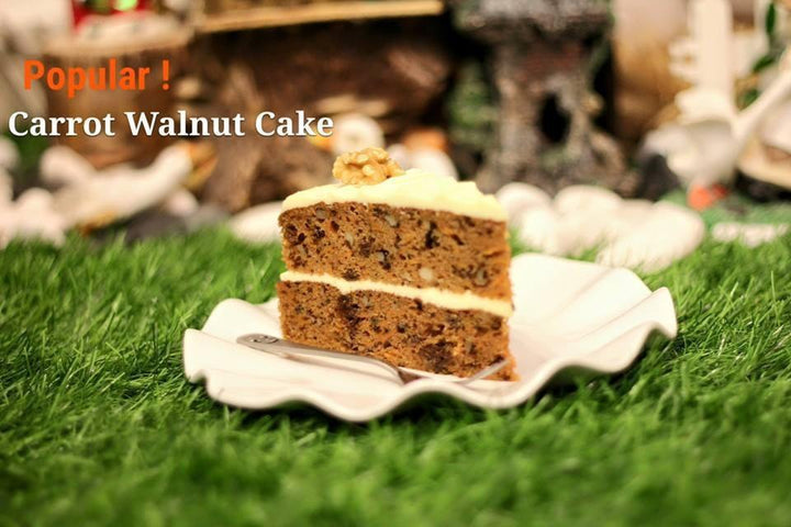 Healthy Carrot Walnut Cake - Whole Cake (Available Daily) - SK Homemade Cakes-Small 15cm--