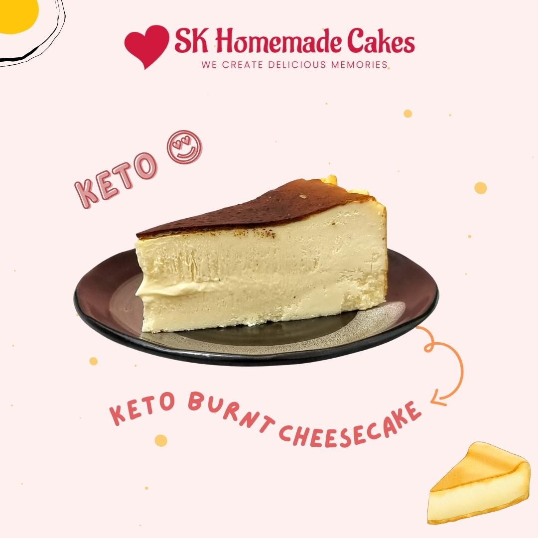 Keto Kampung Burnt Cheesecake - Whole Cake (5days Pre-order) - SK Homemade Cakes-Small 6.5"--
