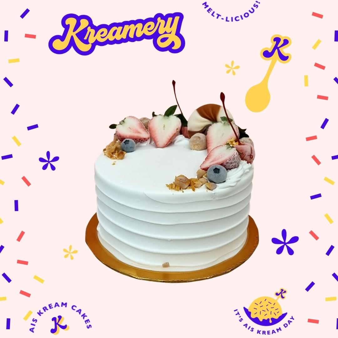 Macadamia Ice Cream Cake (Eggless) - 20cm Whole Cake (Available Daily) - SK Homemade Cakes-Medium 20cm--