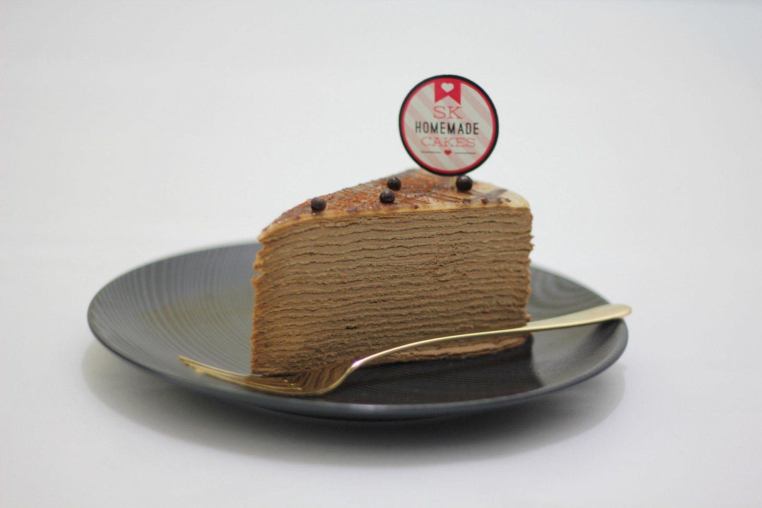 Mocha Hazelnut Mille Crepes - 24cm Whole Cake (Available Daily) - SK Homemade Cakes-Large 24cm--