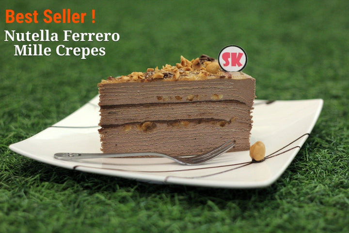 Nutella Ferrero Mille Crepe - 20cm Whole Cake (Available Daily) - SK Homemade Cakes-Medium 20cm--