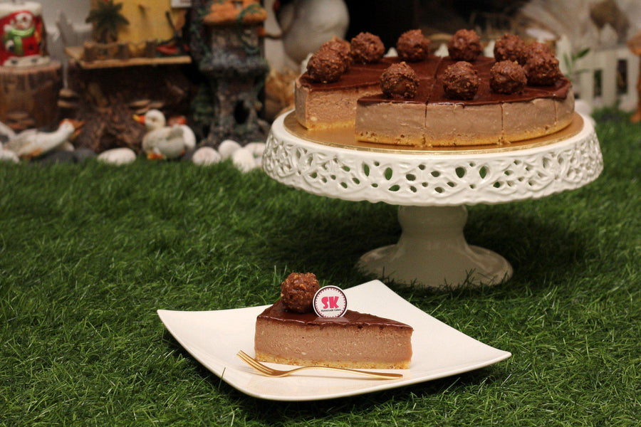 Nutella Ferrero Rocher Cheesecake - Whole Cake (Available Daily) - SK Homemade Cakes-Medium 20cm--