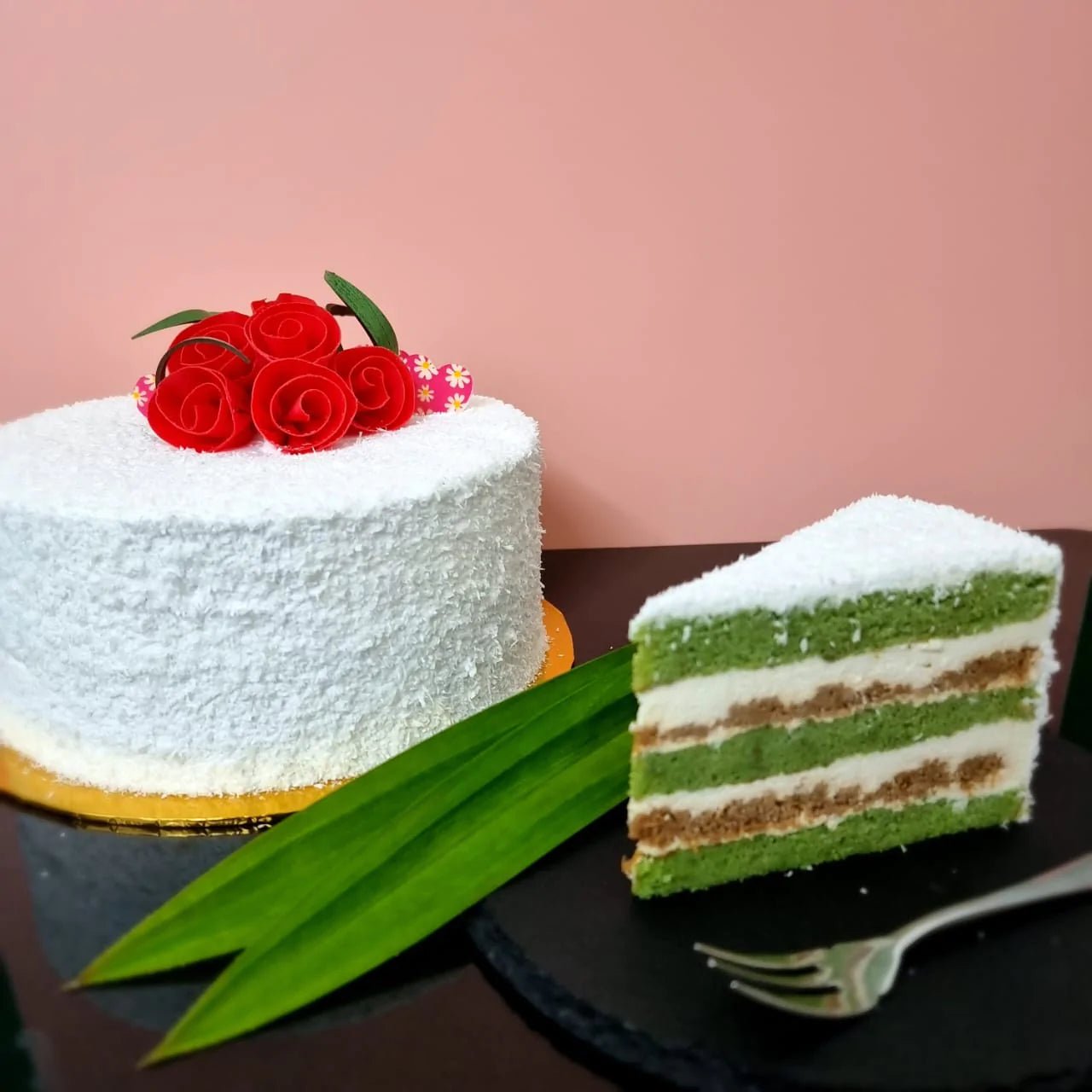 Ondeh Ondeh Cake - 20cm Whole Cake (Available Daily) - SK Homemade Cakes-Medium 20cm--
