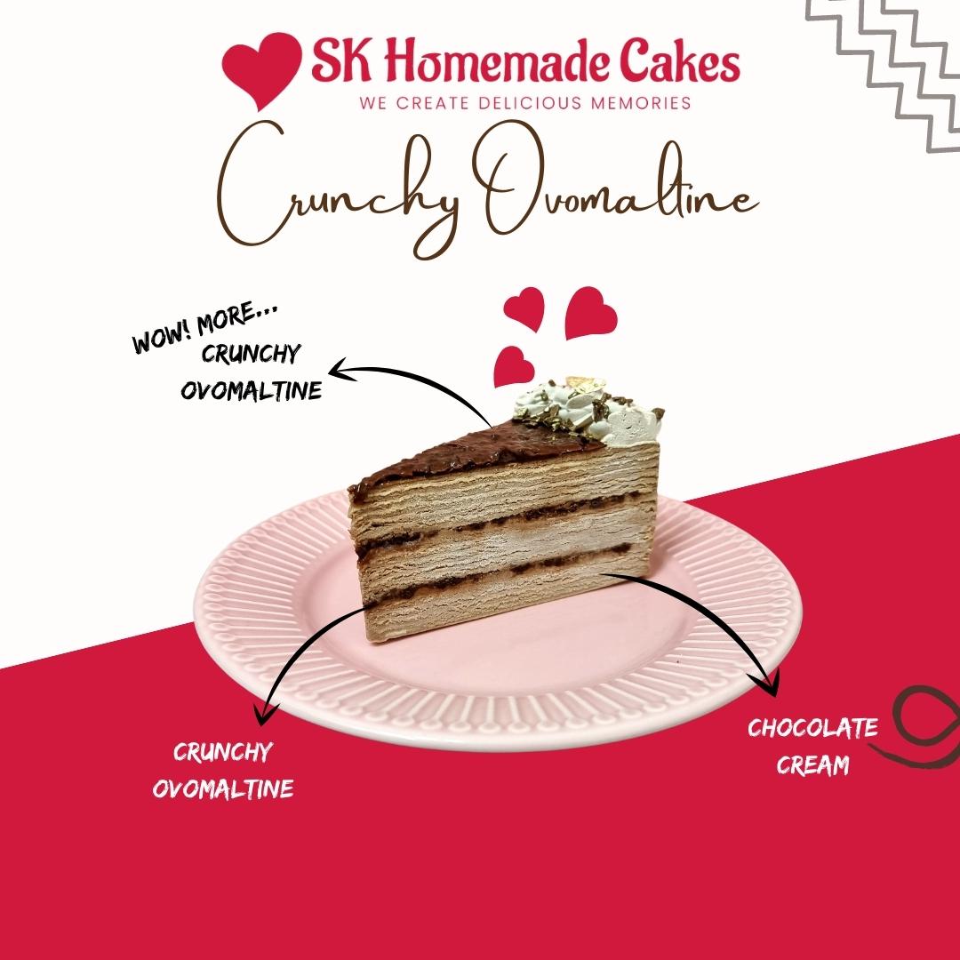 Ovomaltine Crunchy Chocolate Mille Crepes - Whole Cake (5-days Pre-order) - SK Homemade Cakes-Small 15cm--