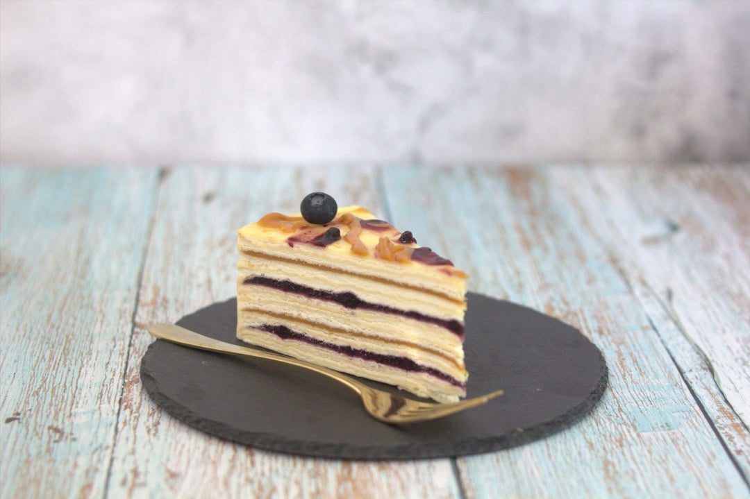 Peanut Butter Blueberry Mille Crepe - Whole Cake (5-days Pre-order) - SK Homemade Cakes-Small 15cm--