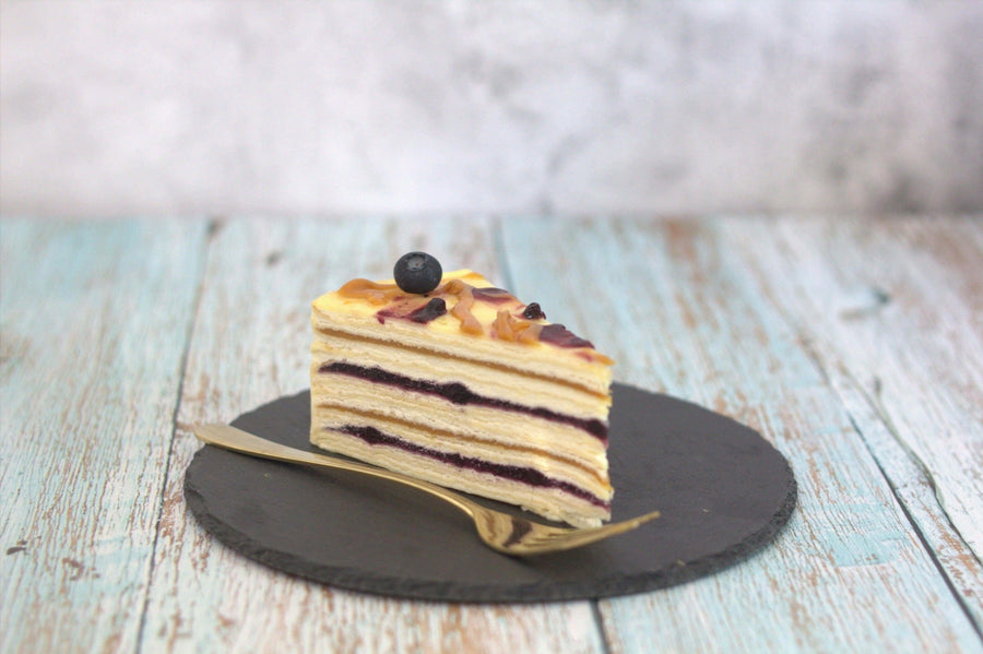 Peanut Butter Blueberry Mille Crepes 1pc SLICE CAKE (Available Daily) - SK Homemade Cakes-1pc--