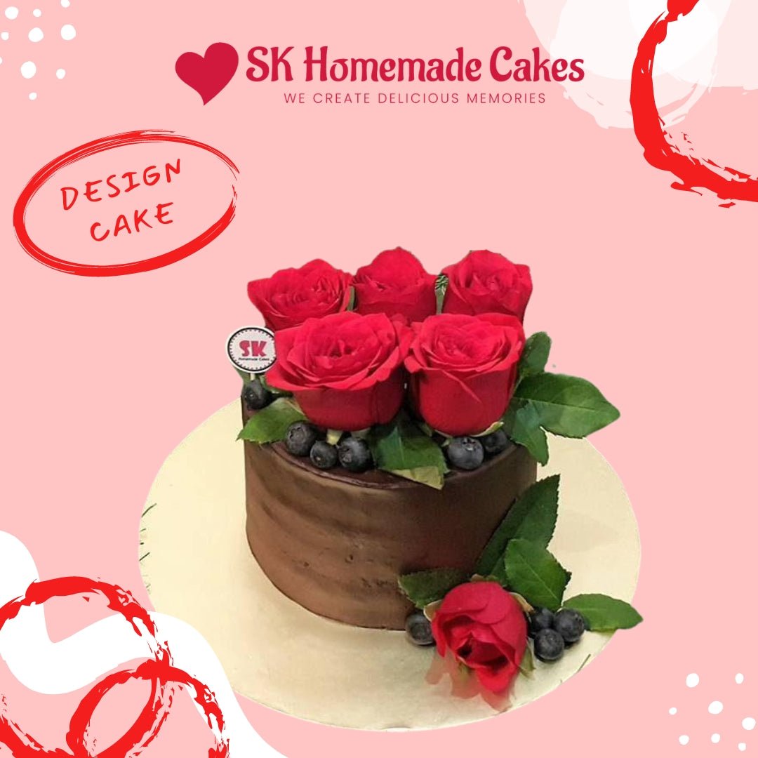 Rose Garden Cake - Design Cake (5-days Pre-order) - SK Homemade Cakes-Chocolate Cake--